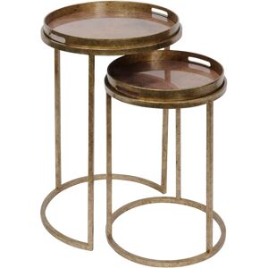 Libra Interiors - Vienna Antique Atlas - Gold - Side Table Libra Interiors - Vienna Antique Atlas - Gold - Side Table