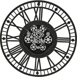 Libra Interiors - Gibbons - 90cm - Black - Wall Clock Libra Interiors - Gibbons - 90cm - Black - Wall Clock