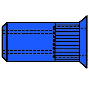 Tuerca ciego Gesipa - Acero galvanizado, M5x13.5 mm, 500 piezas Tuerca ciego Gesipa - Acero galvanizado, M5x13.5 mm, 500 piezas