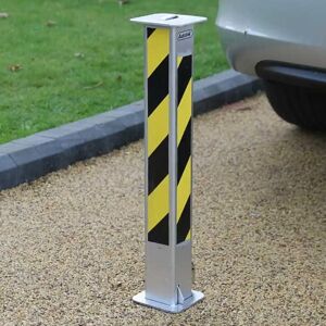 Asec Heavy Duty Telescopic Parking Post - 550mm, Discus Lock Asec Heavy Duty Telescopic Parking Post - 550mm, Discus Lock