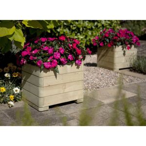 Oakworld Alfresco Marberry Square Planter - Natural Timber Oakworld Alfresco Marberry Square Planter - Natural Timber