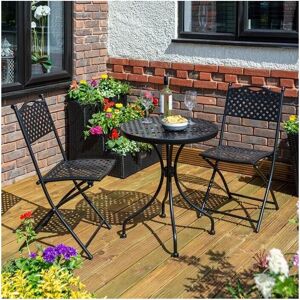Rowlinson Havana Lattice Bistro Set - Black Rowlinson Havana Lattice Bistro Set - Black