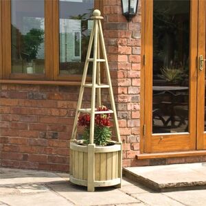 Rowlinson Marberry Obelisk Planter - Planter, Climbing Support, Natural Timber Finish Rowlinson Marberry Obelisk Planter - Planter, Climbing Support, Natural Timber Finish