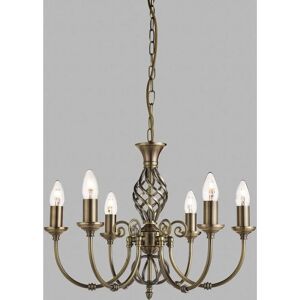 Searchlight Zanzibar 6 Light Multi-Arm Ceiling Fitting - Antique Brass Searchlight Zanzibar 6 Light Multi-Arm Ceiling Fitting - Antique Brass