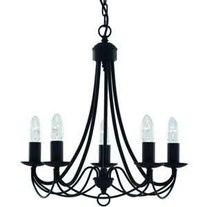 Searchlight Maypole 5 Light Multi Arm Ceiling Pendant Black - Ceiling Pendant Light Searchlight Maypole 5 Light Multi Arm Ceiling Pendant Black - Ceiling Pendant Light