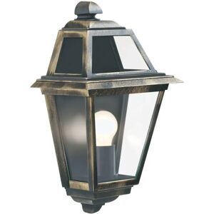 Searchlight New Orleans Black/Gold Wall Lantern - Outdoor IP44 E27 Searchlight New Orleans Black/Gold Wall Lantern - Outdoor IP44 E27