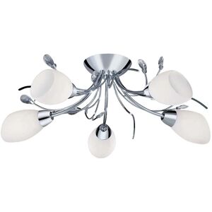 Searchlight Gardenia 5 Light Chrome Semi Flush Ceiling Light Searchlight Gardenia 5 Light Chrome Semi Flush Ceiling Light