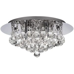 Searchlight Hanna 4 Light Chrome Ceiling Light - Crystal, G9 Searchlight Hanna 4 Light Chrome Ceiling Light - Crystal, G9