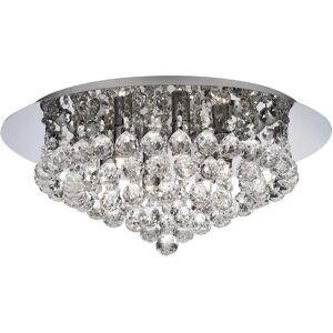 Searchlight Hanna 6 Light Chrome Ceiling Light - Crystal, G9 Searchlight Hanna 6 Light Chrome Ceiling Light - Crystal, G9