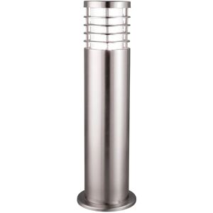 Searchlight Lighting Lourve - 1 Light Outdoor Bollard Light Satin Silver - Outdoor Post Light Searchlight Lighting Lourve - 1 Light Outdoor Bollard Light Satin Silver - Outdoor Post Light