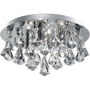 Searchlight Hanna 4 Light Chrome Crystal Ceiling Light - Ceiling Type Searchlight Hanna 4 Light Chrome Crystal Ceiling Light - Ceiling Type