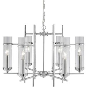 Searchlight Milo 6 Light Chrome Ceiling Pendant - Ceiling Light Searchlight Milo 6 Light Chrome Ceiling Pendant - Ceiling Light