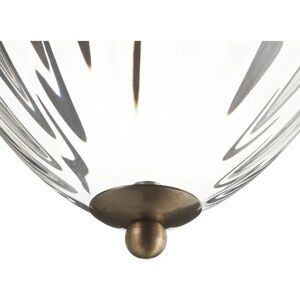 Searchlight Pineapple 1 Light Pendant Antique Brass Ribbed Glass Shade - Pendant Light Searchlight Pineapple 1 Light Pendant Antique Brass Ribbed Glass Shade - Pendant Light