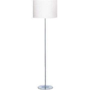Searchlight Carter Chrome Floor Lamp White Fabric Shade E27 - Floor Lamp Searchlight Carter Chrome Floor Lamp White Fabric Shade E27 - Floor Lamp