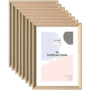 Tallon A4 Certificate Photo Frames - Wooden Glass Front Brown Set of 12 Tallon A4 Certificate Photo Frames - Wooden Glass Front Brown Set of 12