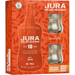 Jura Origin 10 Years 40% - 0.7l giftset + 2 glasses Jura Origin 10 Years 40% - 0.7l giftset + 2 glasses