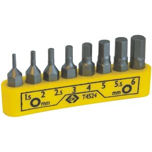 C.K Tools T4524 Hexagon Bit Set - 8 Pieces - High Performance C.K Tools T4524 Hexagon Bit Set - 8 Pieces - High Performance