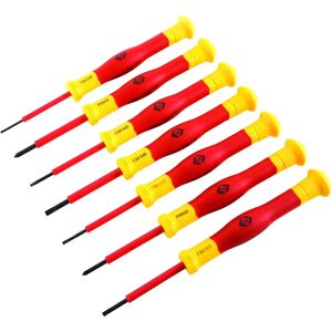 CK Tools CK T4897 VDE Precision Screwdriver Set - 7 Piece CK Tools CK T4897 VDE Precision Screwdriver Set - 7 Piece