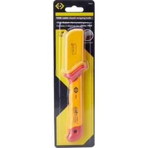 C.K T0990 VDE Cable Sheath Stripping Knife - Yellow/Red C.K T0990 VDE Cable Sheath Stripping Knife - Yellow/Red