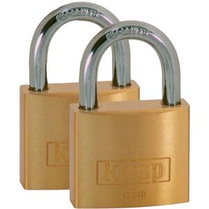 Cadenas en laiton Kasp K12040D2 40 mm Pack double - Même clé - Publicité Cadenas en laiton Kasp K12040D2 40 mm Pack double - Même clé - Publicité
