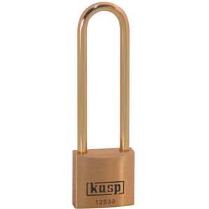 Antivol en laiton premium Kasp K12530L70BD - 30x70mm - Anse longue en laiton - Publicité Antivol en laiton premium Kasp K12530L70BD - 30x70mm - Anse longue en laiton - Publicité