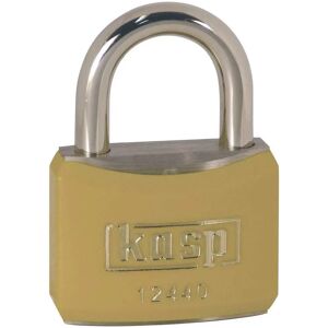 Cadenas Kasp série 124 - 40mm - Verrou en laiton - Jaune - Publicité Cadenas Kasp série 124 - 40mm - Verrou en laiton - Jaune - Publicité