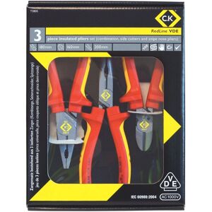 CK Tools T3805 RedLine VDE Pliers Set - Set of 3 CK Tools T3805 RedLine VDE Pliers Set - Set of 3