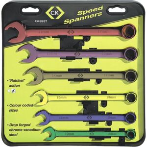 CK Tools T4345/6ST Speed Combination Spanner - Set of 6 CK Tools T4345/6ST Speed Combination Spanner - Set of 6