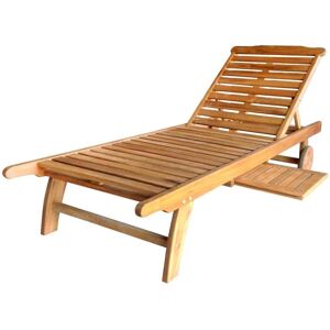 Charles Bentley FSC Acacia Wooden Reclining Sun Lounger - Outdoor Furniture Charles Bentley FSC Acacia Wooden Reclining Sun Lounger - Outdoor Furniture
