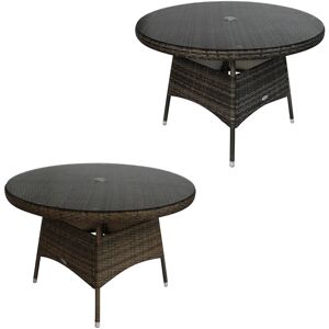 Charles Bentley - 4 Seater Round Rattan Table - Parasol Hole Charles Bentley - 4 Seater Round Rattan Table - Parasol Hole