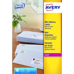 Avery White Labels L7656 - 46x11mm, 84/Sheet, 25 Sheets - Labels Avery White Labels L7656 - 46x11mm, 84/Sheet, 25 Sheets - Labels
