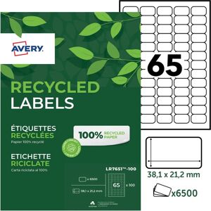 Avery LR7651-100 printing paper - A4 210x297 mm, 100 sheets, white Avery LR7651-100 printing paper - A4 210x297 mm, 100 sheets, white