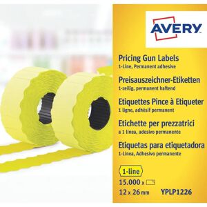 Avery YPLP1226 Gelbe Permanent Preisschilder - 15000 Stk Avery YPLP1226 Gelbe Permanent Preisschilder - 15000 Stk