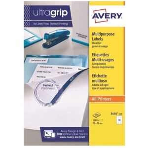 Avery 3476-100 Self-Adhesive White Labels - Labels Avery 3476-100 Self-Adhesive White Labels - Labels