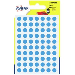 Etykiety okrągłe trwałe Avery PSA08B niebieskie - Rodzaj produktu Etykiety okrągłe trwałe Avery PSA08B niebieskie - Rodzaj produktu