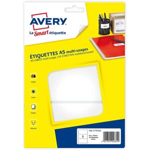 Avery ETE003 Fehér többfunkciós címkék 64x133mm - Címkék Avery ETE003 Fehér többfunkciós címkék 64x133mm - Címkék