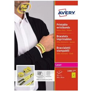 Etiquetas para impresora Avery L4001-5 Amarillas - 50 unidades Etiquetas para impresora Avery L4001-5 Amarillas - 50 unidades