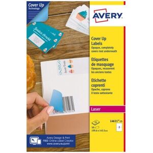 Avery L4611 White Permanent Self-Adhesive Labels - Rectangle 50 pcs Avery L4611 White Permanent Self-Adhesive Labels - Rectangle 50 pcs