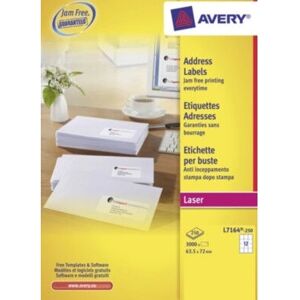 Avery White Self-Adhesive Labels - 3000 pcs - Labels for Mailing & Addressing Avery White Self-Adhesive Labels - 3000 pcs - Labels for Mailing & Addressing