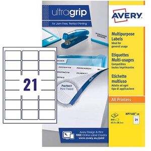 Avery MP7160-40 White Multipurpose Labels - Labels Avery MP7160-40 White Multipurpose Labels - Labels