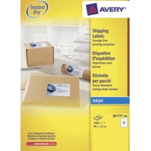 Avery J8173-100 White Self-adhesive Printer Label - Printer Label Avery J8173-100 White Self-adhesive Printer Label - Printer Label