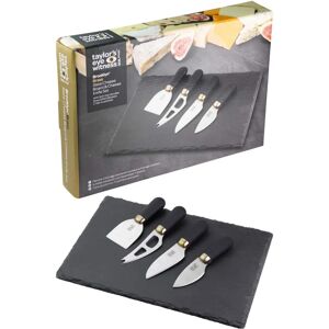 Taylor's Eye Witness Brooklyn Brass 4 Piece Cheese Knife & Slate Cheese Board Set - Cheese Knife & Board Taylor's Eye Witness Brooklyn Brass 4 Piece Cheese Knife & Slate Cheese Board Set - Cheese Knife & Board