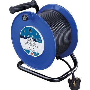 Masterplug Heavy-Duty Cable Reel - 50m, 240V, 13A, 4 Sockets Masterplug Heavy-Duty Cable Reel - 50m, 240V, 13A, 4 Sockets