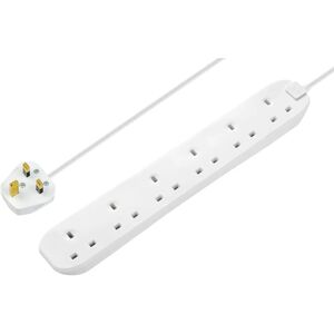 Masterplug Blanc 6-prise 240V Rallonge - 2m - Publicité Masterplug Blanc 6-prise 240V Rallonge - 2m - Publicité