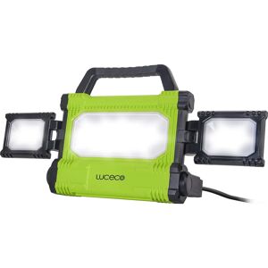 Luceco Projecteur LED portable - 300° pivotant 3-LED 50W - Noir/Vert Luceco Projecteur LED portable - 300° pivotant 3-LED 50W - Noir/Vert