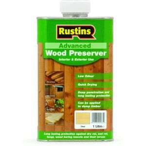 Rustins AWCL1000 Advanced Wood Preserver - Clear - 1 Litre - Wood Preserver Rustins AWCL1000 Advanced Wood Preserver - Clear - 1 Litre - Wood Preserver