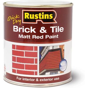 Rustins Rustins BRITW1000 Quick Dry Brick & Tile Paint - Red - Paint Rustins Rustins BRITW1000 Quick Dry Brick & Tile Paint - Red - Paint