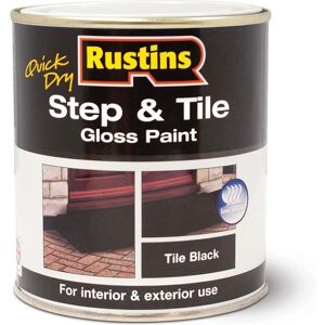 Rustins Black Quick Dry Tile & Step Paint - Paint Rustins Black Quick Dry Tile & Step Paint - Paint