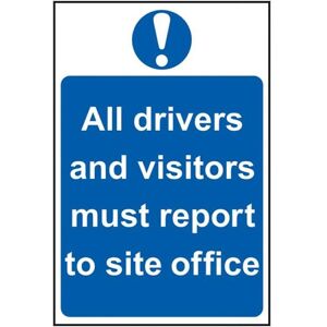 Brand SCA4002 PVC Safety Sign - 400x600mm - All Drivers and Visitors Must Report Brand SCA4002 PVC Safety Sign - 400x600mm - All Drivers and Visitors Must Report