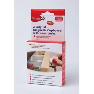 Clippasafe Easy-Fit Magnetic Cupboard/Drawer Locks - 2 Locks & 1 Key Clippasafe Easy-Fit Magnetic Cupboard/Drawer Locks - 2 Locks & 1 Key